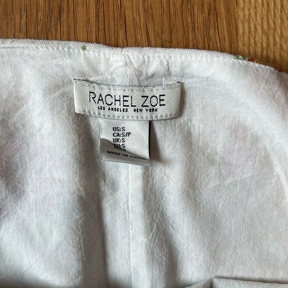 Rachel Zoe Linen Blend Floral Halter Top Tie Front - Picture 4 of 5